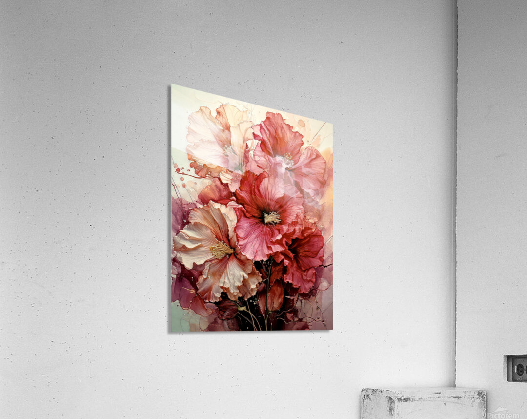 Hollyhocks Acrylic Print