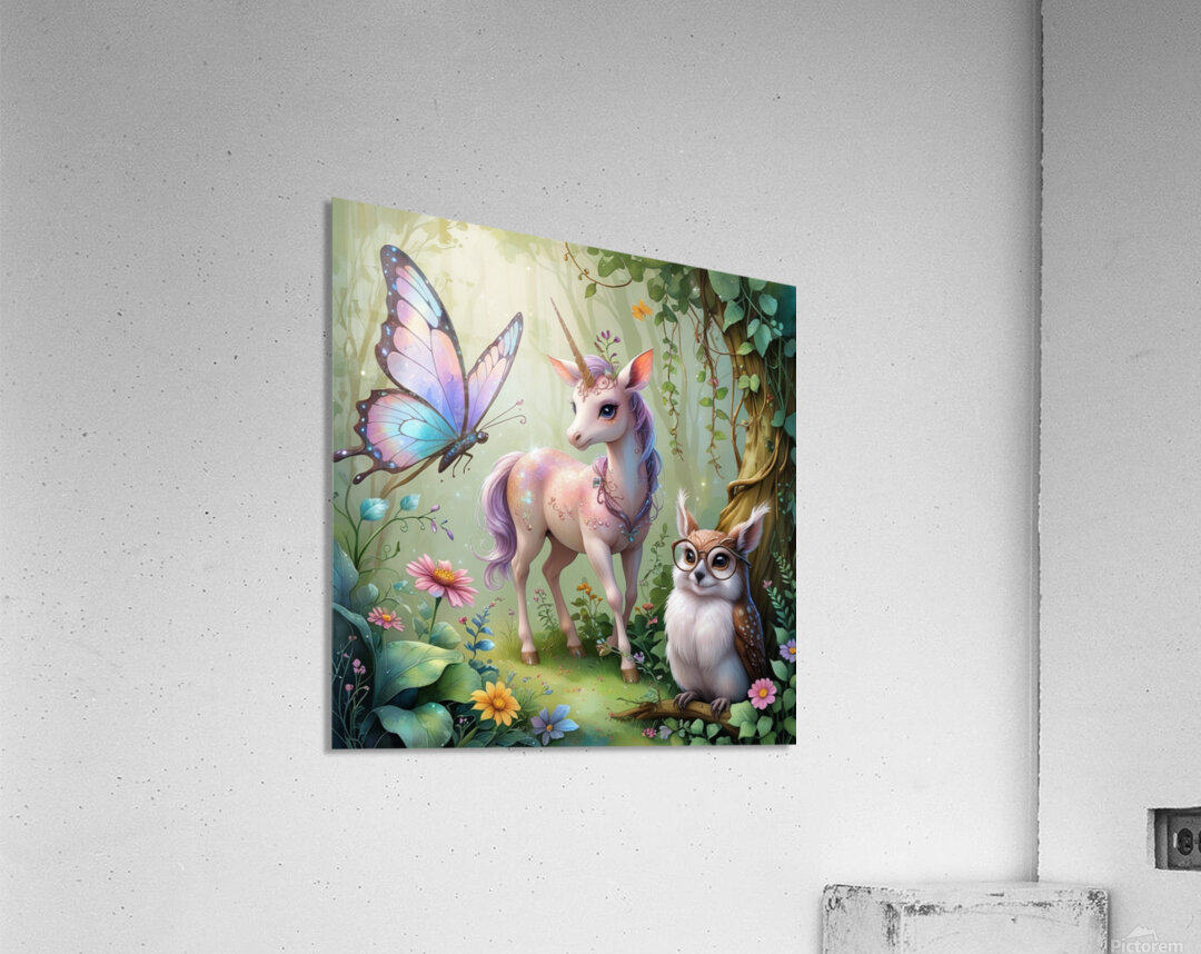 Unicorn Illustration Acrylic Print