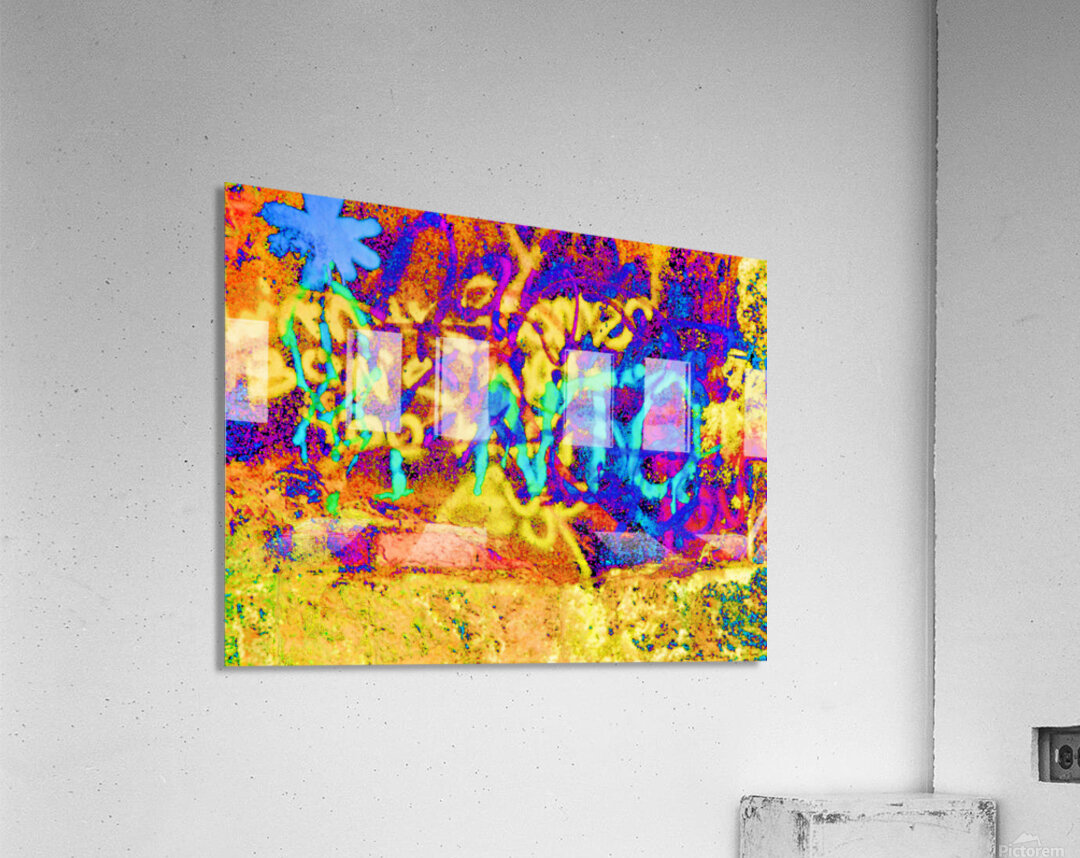 Abstract Neon Graffiti                                                                                                                       Acrylic Print