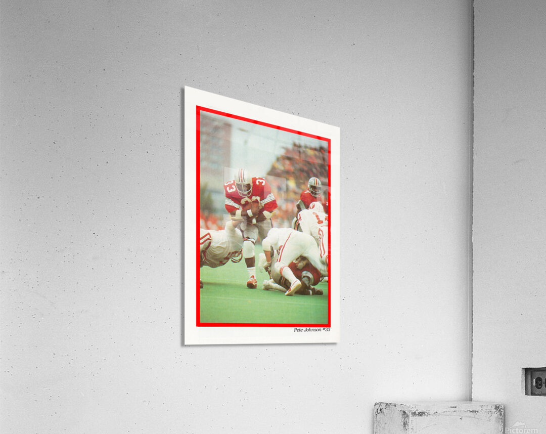 1975 Pete Johnson Ohio State Football Art Acrylic Print