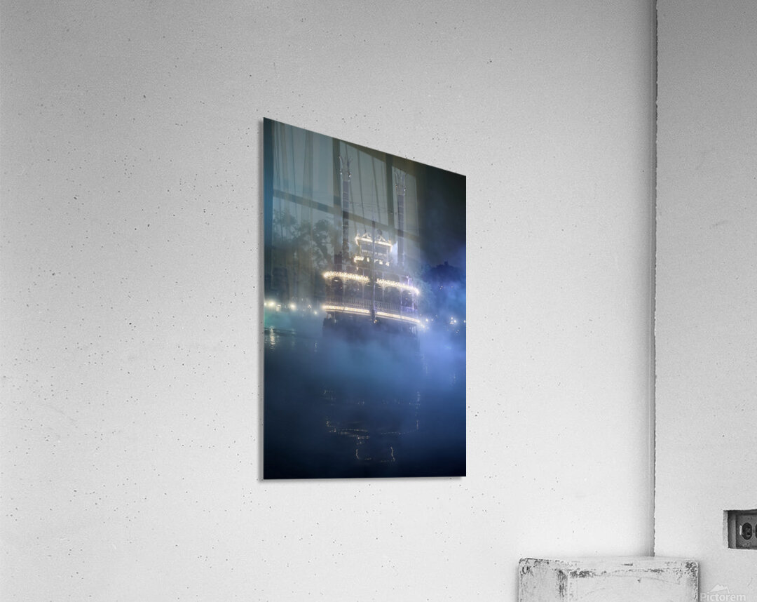 Riverboat In The Fog Acrylic Print