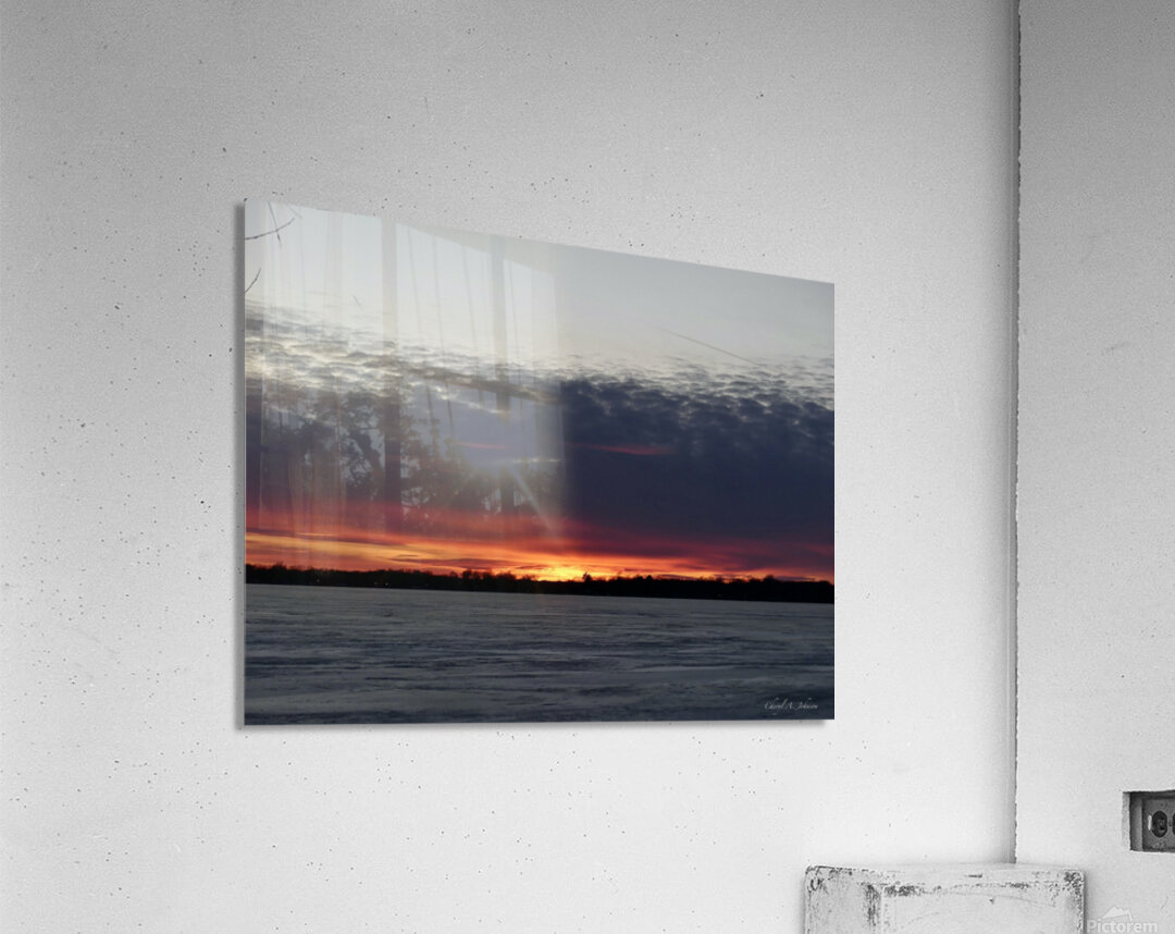 Moody Sunset on Gun Lake Acrylic Print