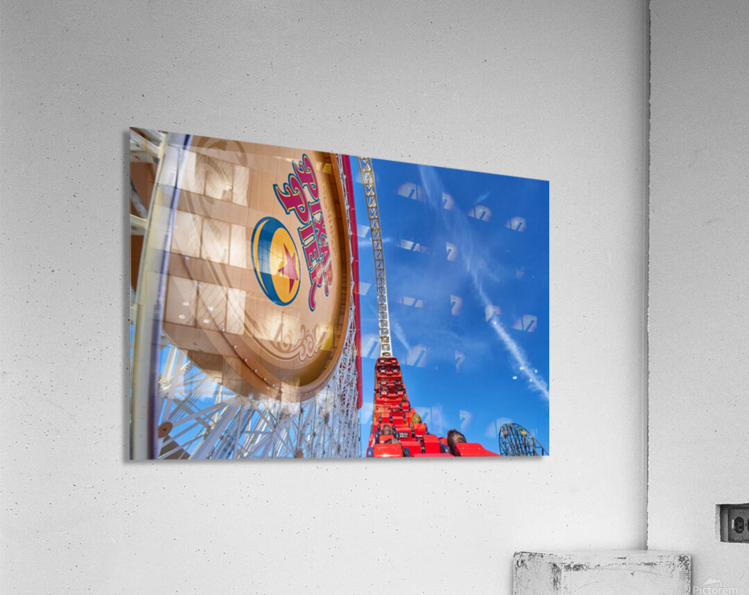 Roller Coaster Loop Low Angle Acrylic Print