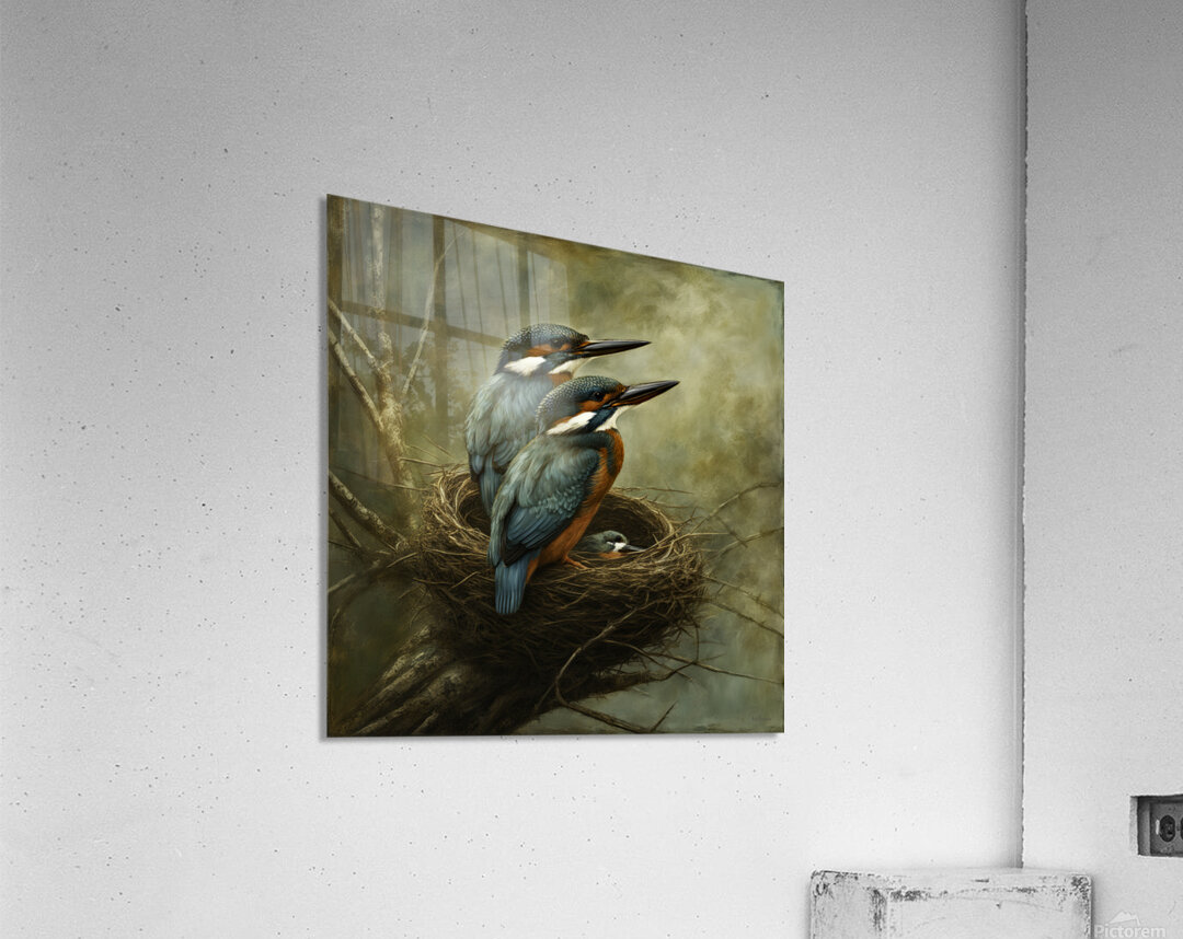 KINGFISHER CHICK Acrylic Print
