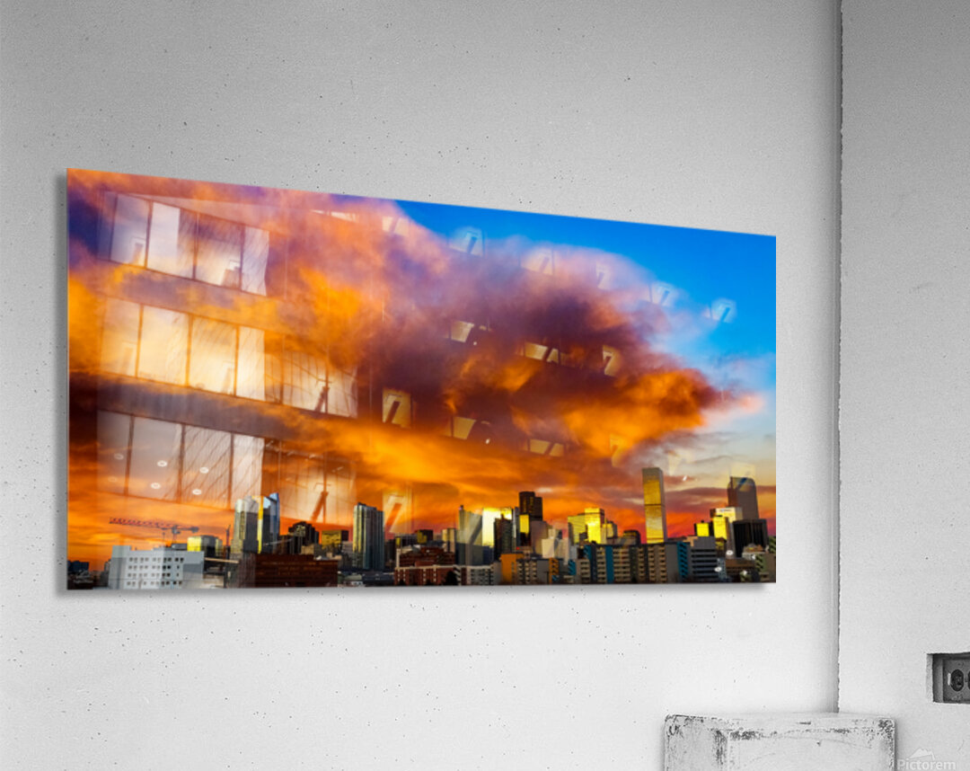 Denver Burning  - Panoramic Acrylic Print