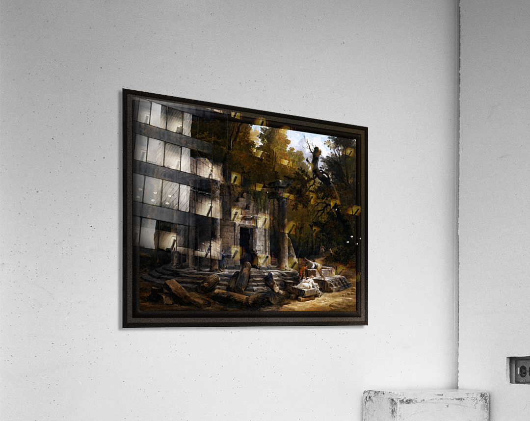 Temple Of Philosophy At Ermenonville by Hubert Robert Acrylic Print