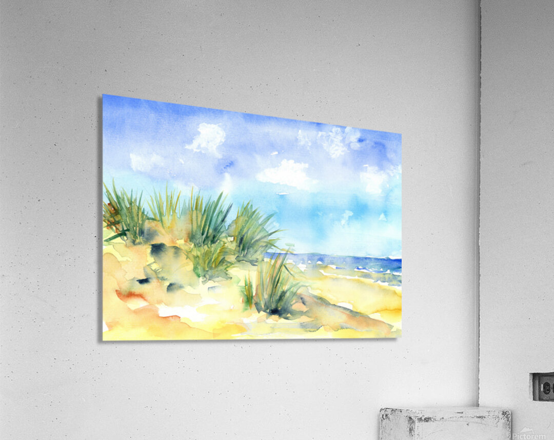 Beach summer watercolor painting Acrylic Print