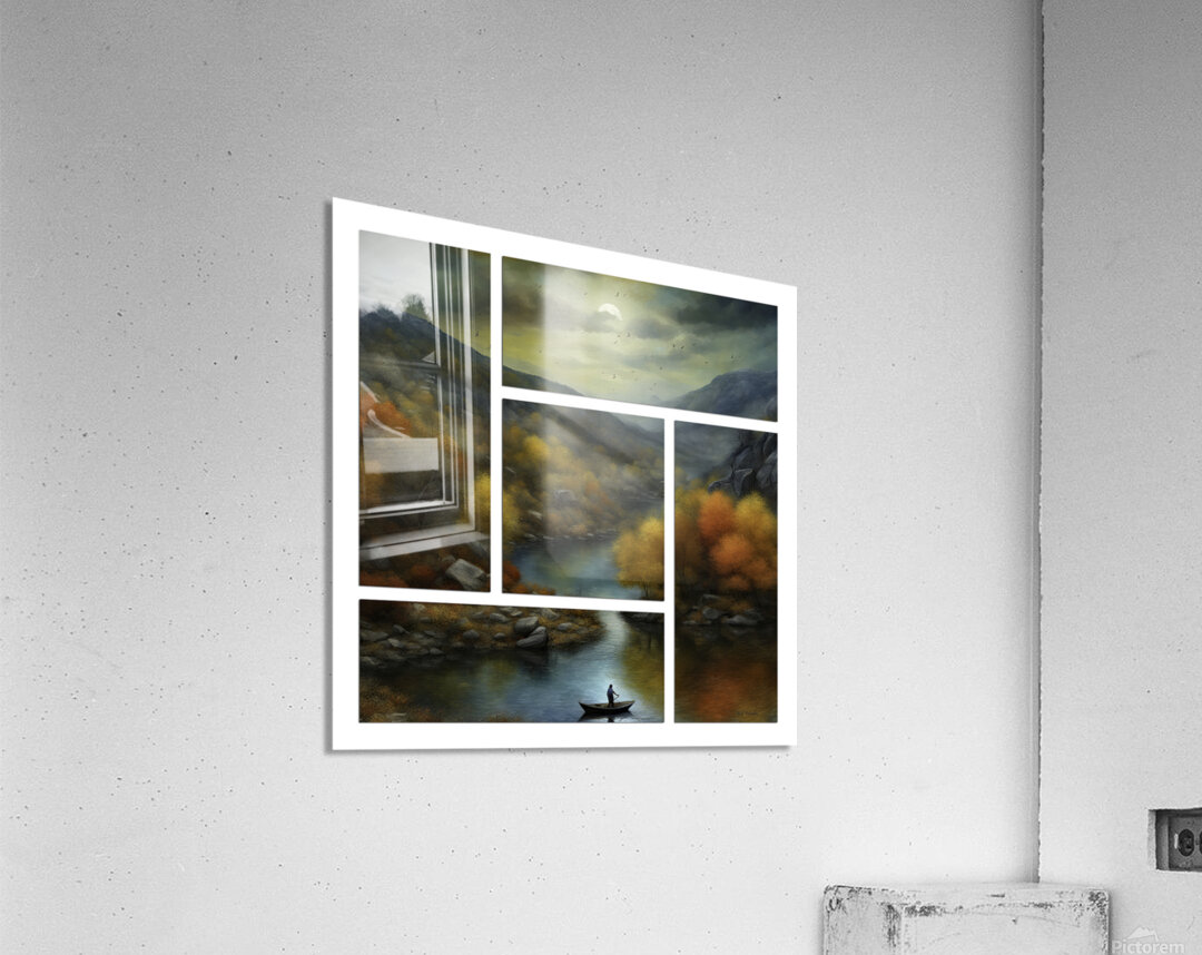 ZIG ZAG RIVER  5 PANEL Acrylic Print