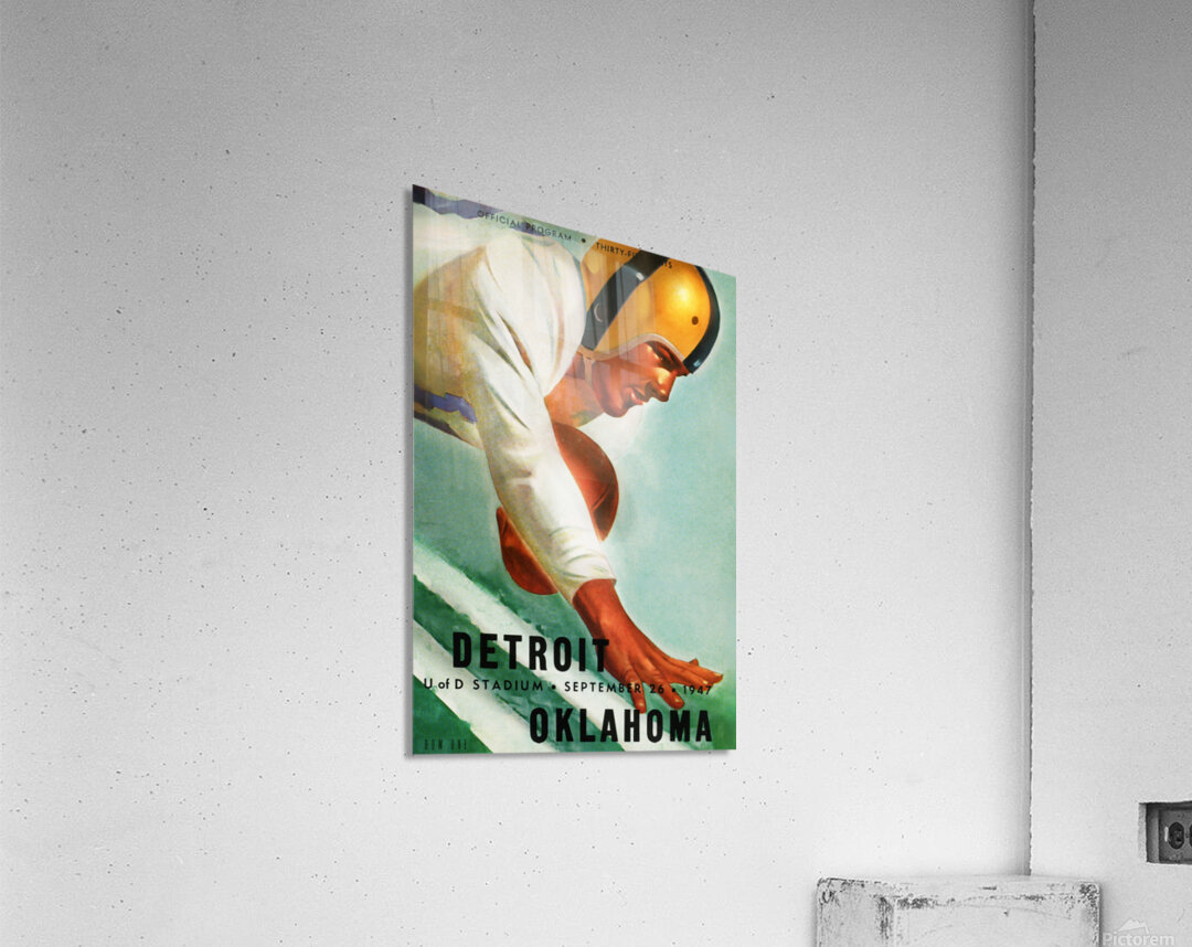 1947 Oklahoma Sooners at Detroit Titans Acrylic Print