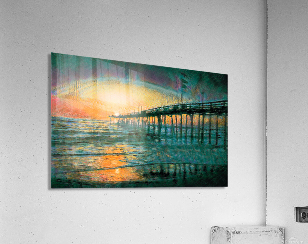 North Carolina Barrier Island Beach Pier Acrylic Print