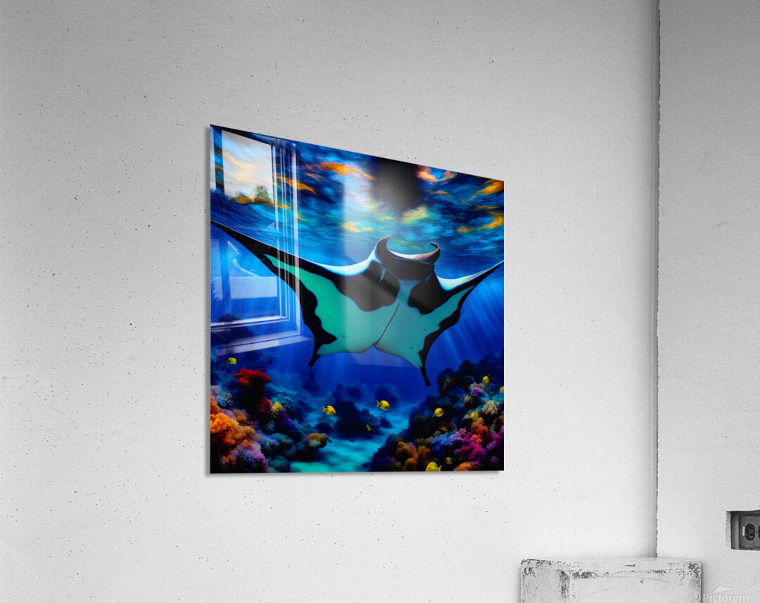 MANTA RAY PAINITING  Acrylic Print
