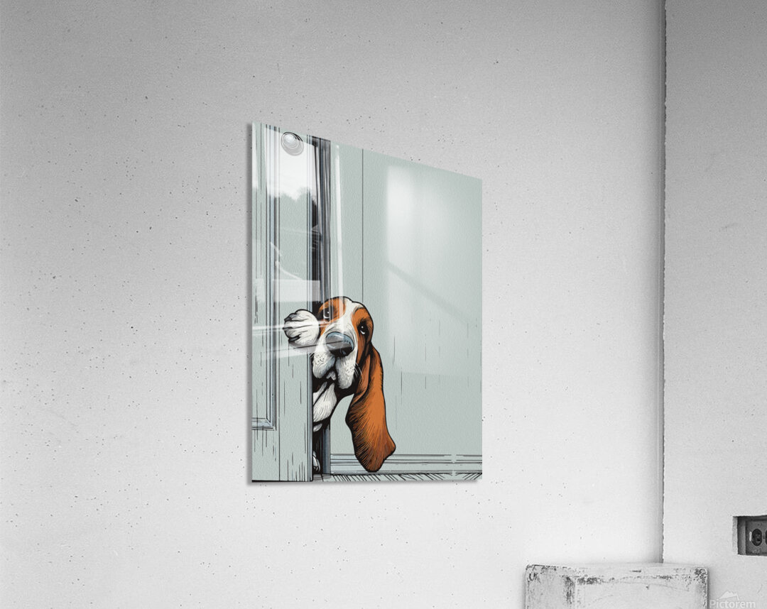Adorable Basset Hound Dog Wall Art Acrylic Print
