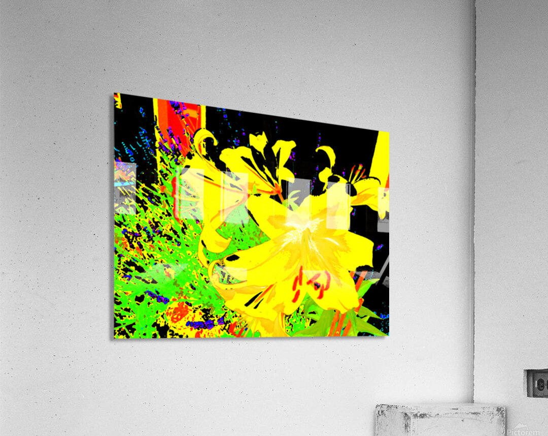   Vibrant Abstract Lilies                                                                                                                    Acrylic Print