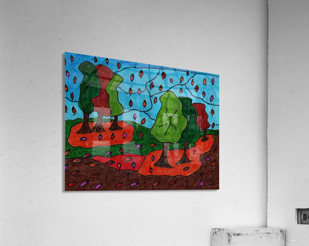 Abstract Vibrant Autumn Dreamscape Acrylic Print