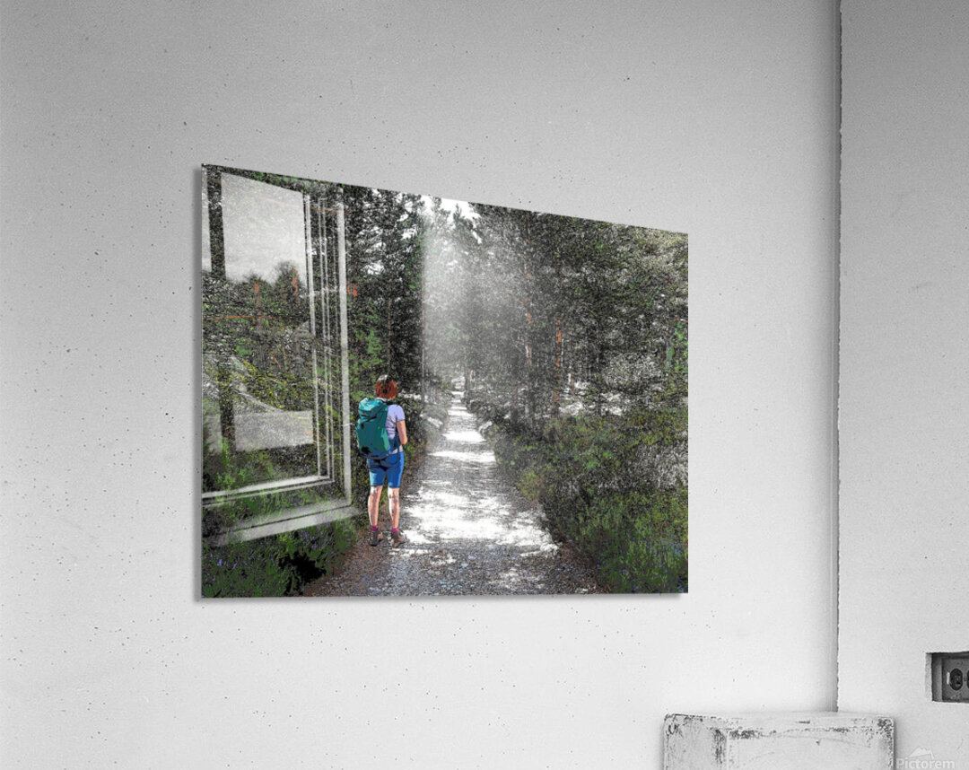  Trail Walking in the Scottish Highlands                                                                                                      Acrylic Print