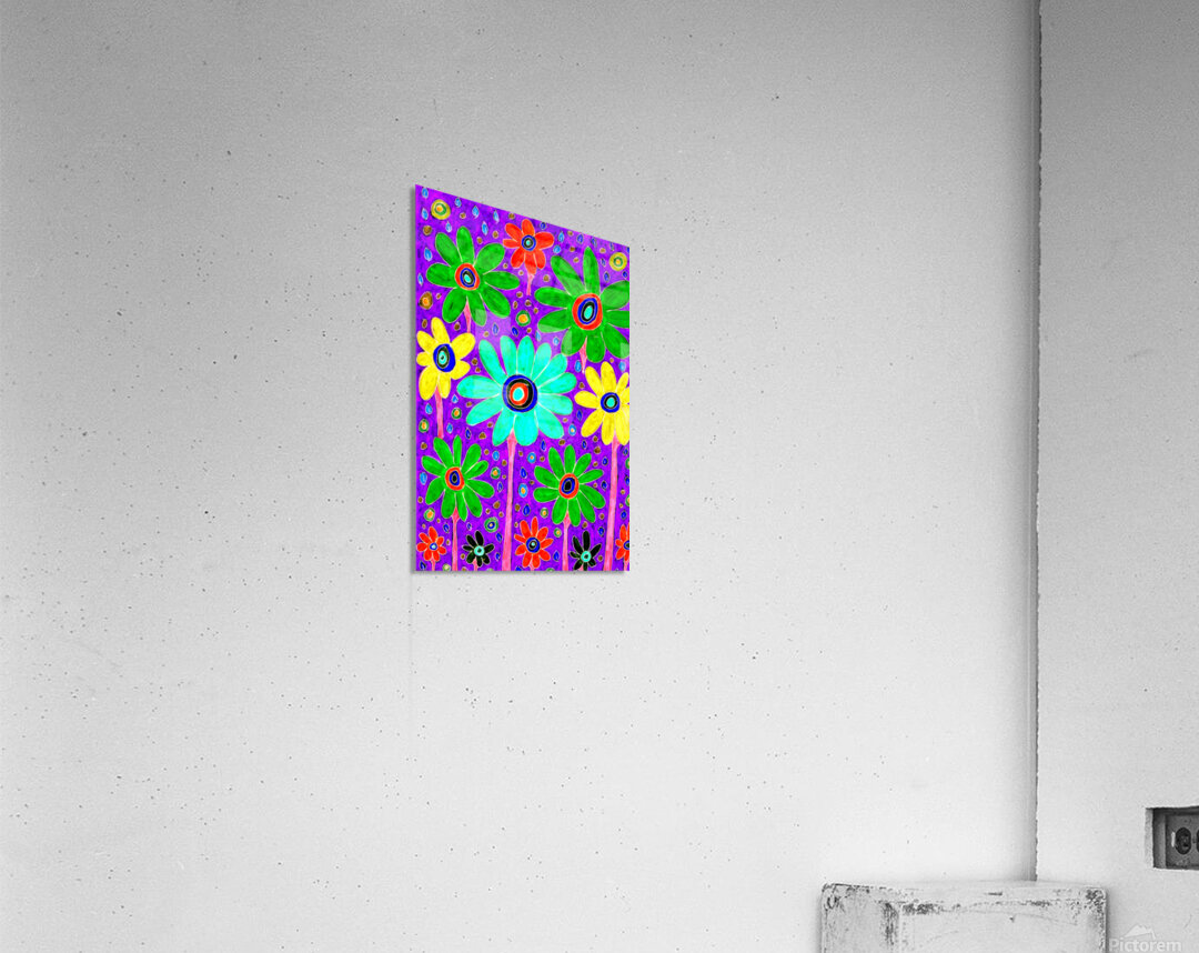  Abstract Vibrant Floral Surprise Acrylic Print