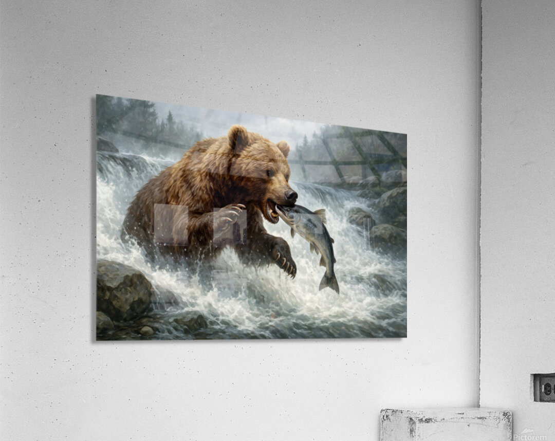 Hunter of the Rapids   GIA2501 06238 OIL Acrylic Print