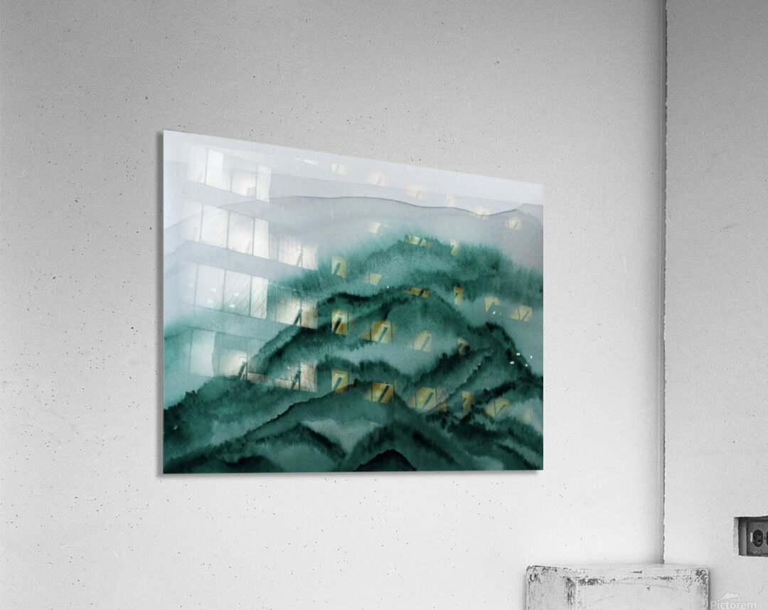 Misty Mountain Green Acrylic Print