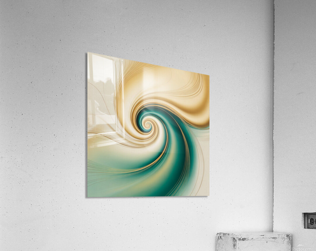 a digital abstract artwork featuring a c wP sqW0y Acrylic Print