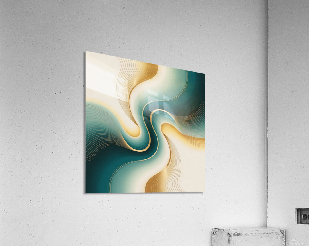 an abstract digital art piece with flowi GvozvM8o Acrylic Print