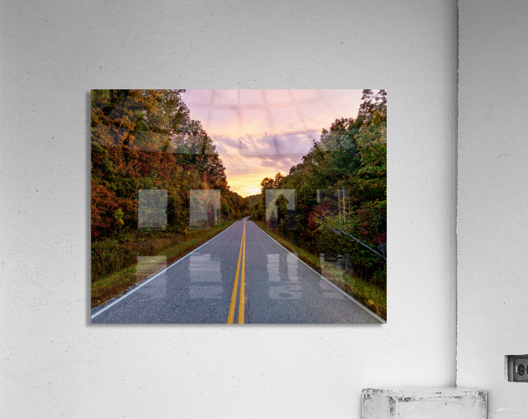 Highway To An Autumn Sunset Acrylic Print