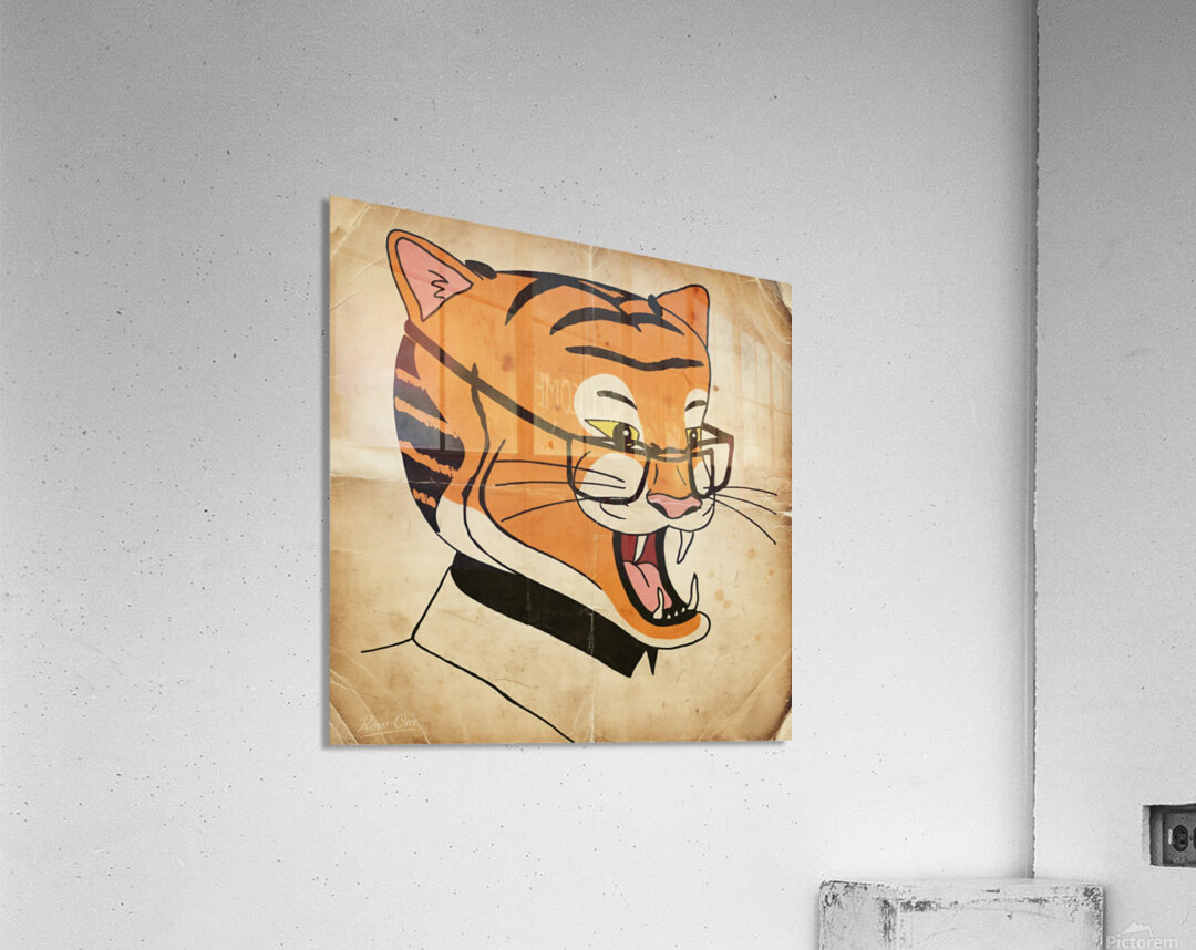 1950s Tiger in Glasses Acrylic Print