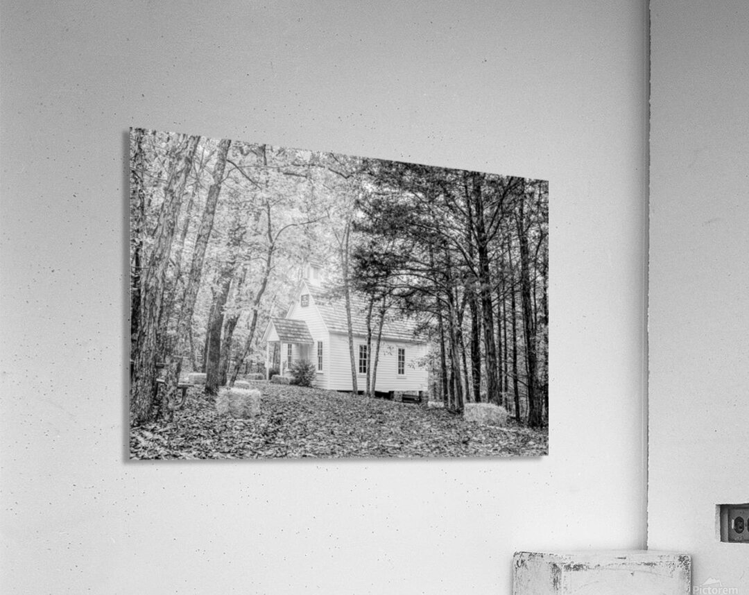 Vintage Concord One Room Schoolhouse Grayscale Acrylic Print