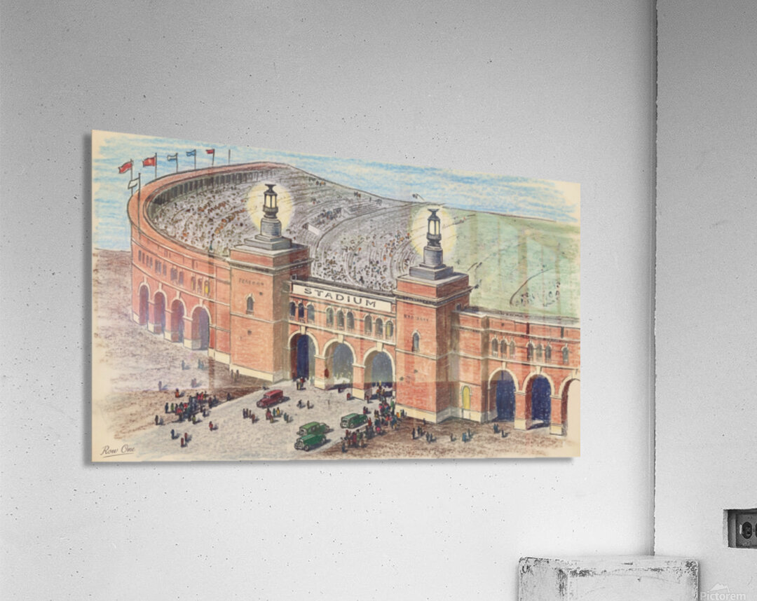 1920s Football Stadium Art Remix Acrylic Print