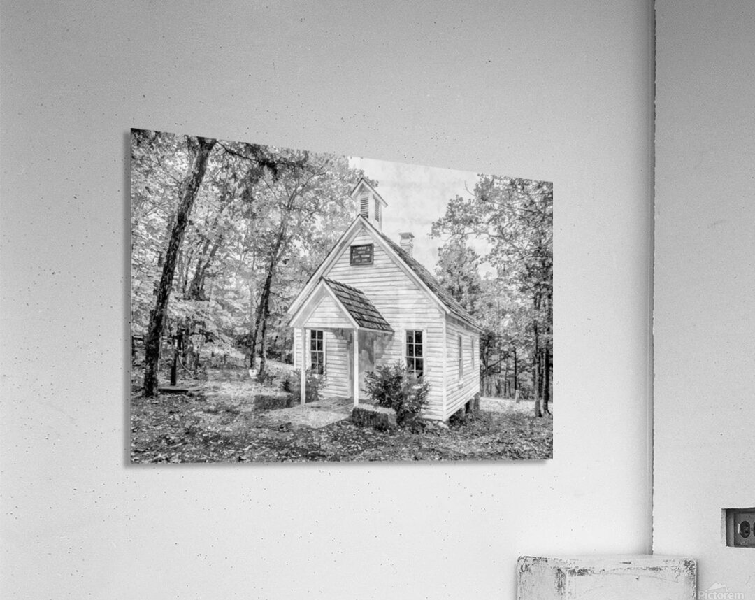 Old One Room Schoolhouse Concord Grayscale Acrylic Print