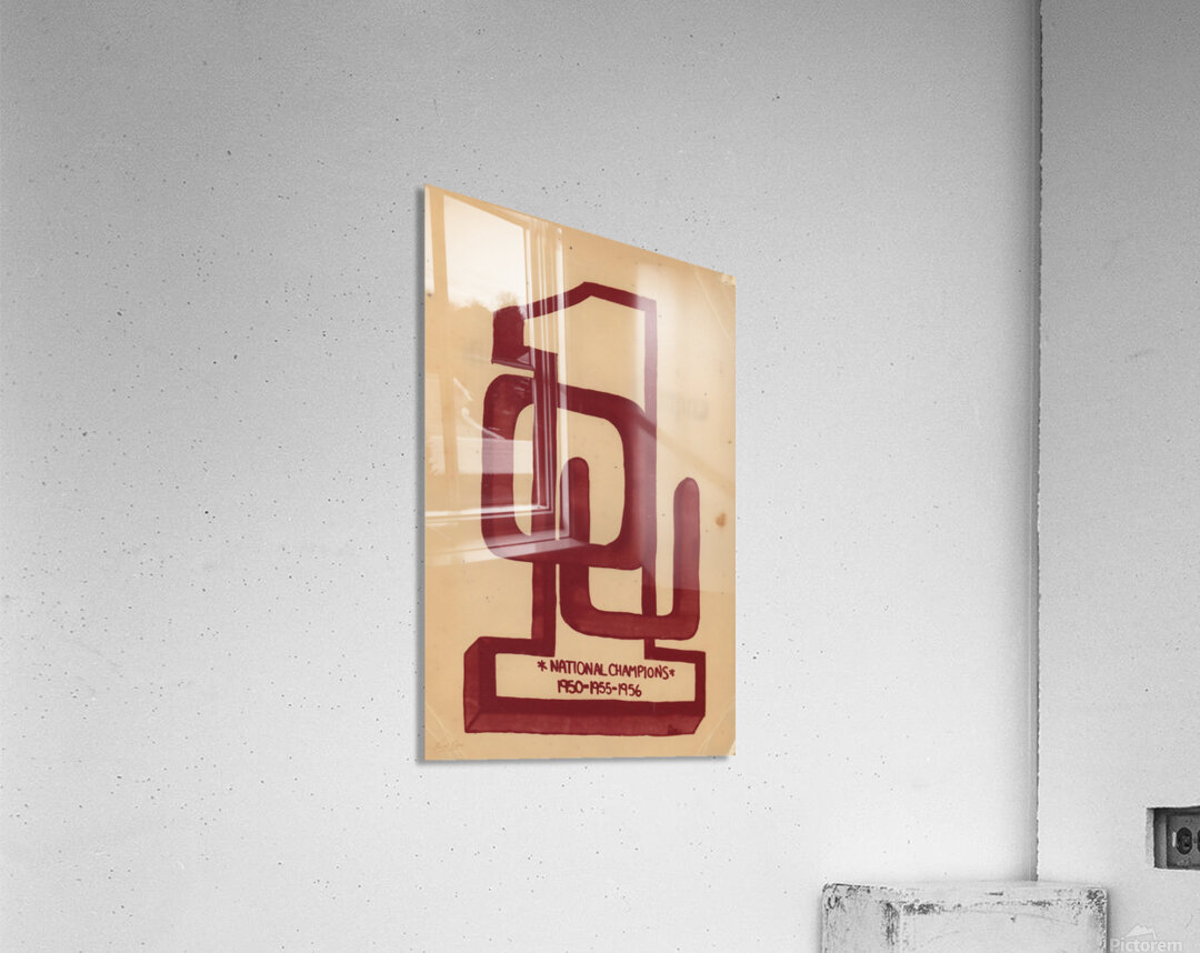 1970s Oklahoma Sooners Number 1 Art Acrylic Print