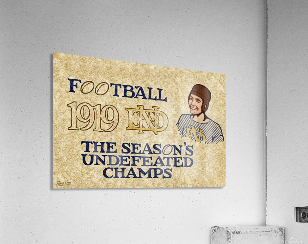 1919 Notre Dame Fighting Irish Football Art Remix Acrylic Print