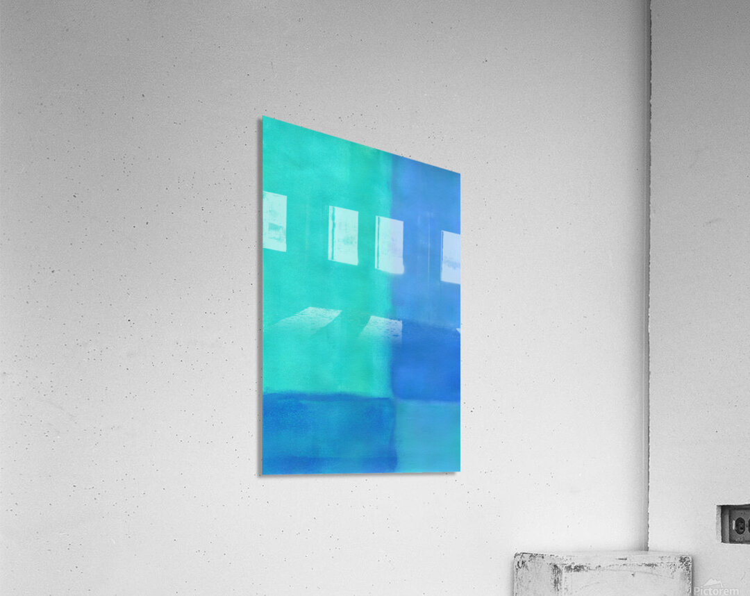 Summer blue 2 abstract acrylic painting Acrylic Print