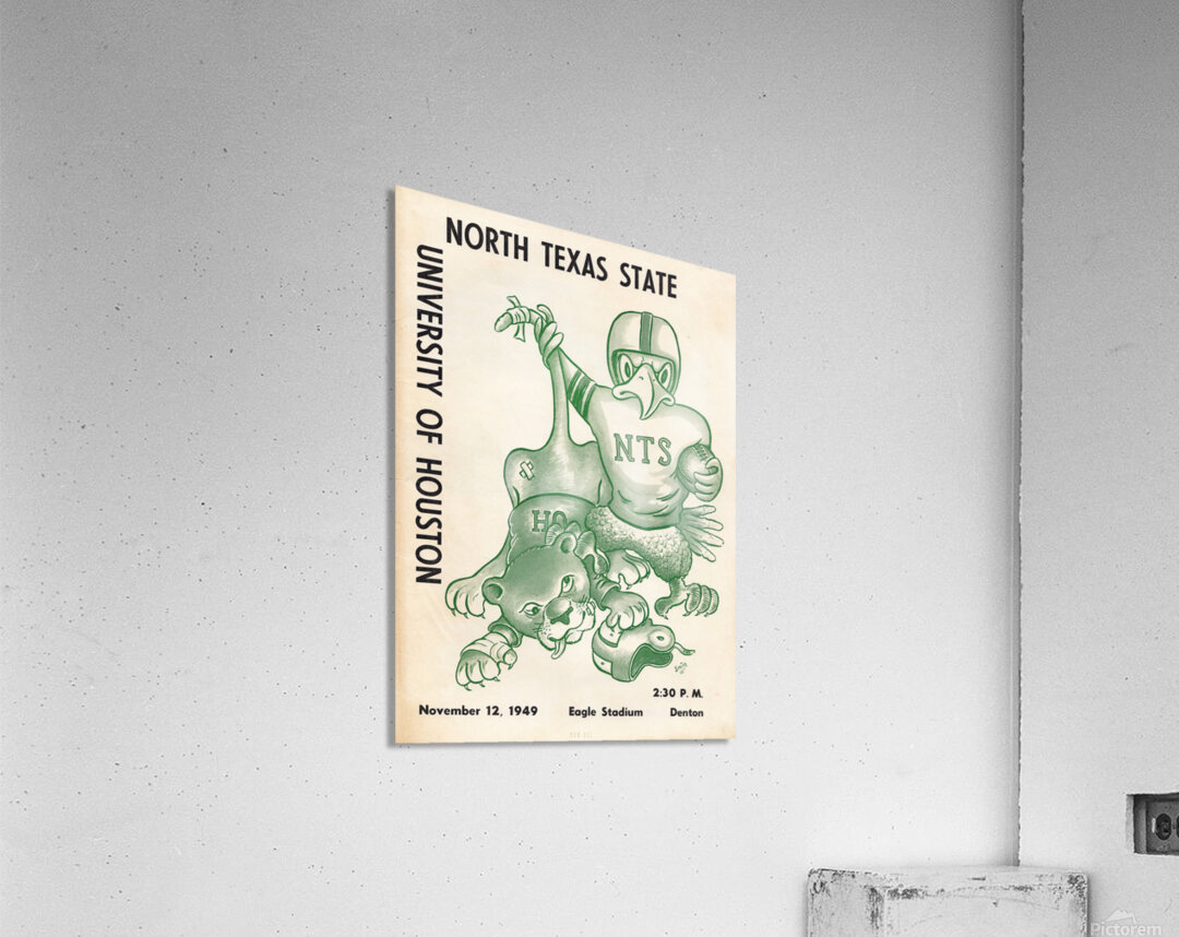 1949 North Texas Eagles Football Cover Art Acrylic Print