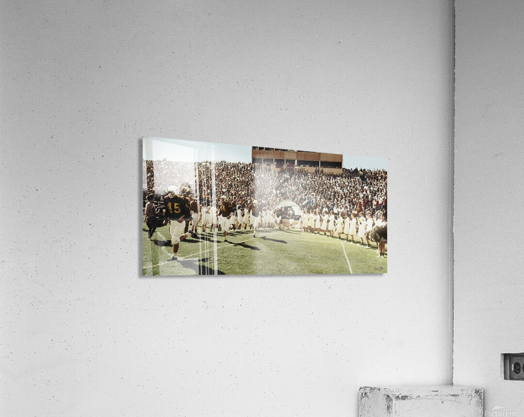 Vintage 1950s Wyoming Cowboys Football Entrance Art Acrylic Print