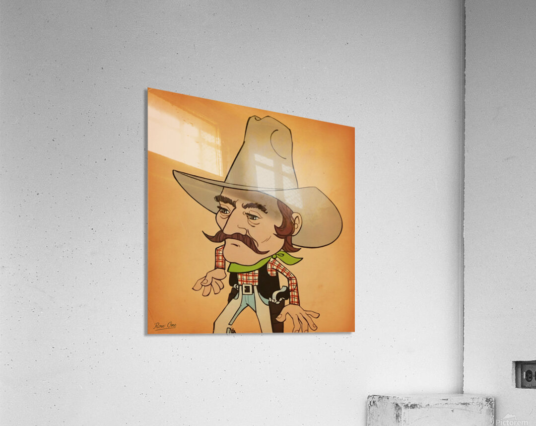 Throwback Oklahoma State Pistol Pete Cartoon Mascot Art Acrylic Print