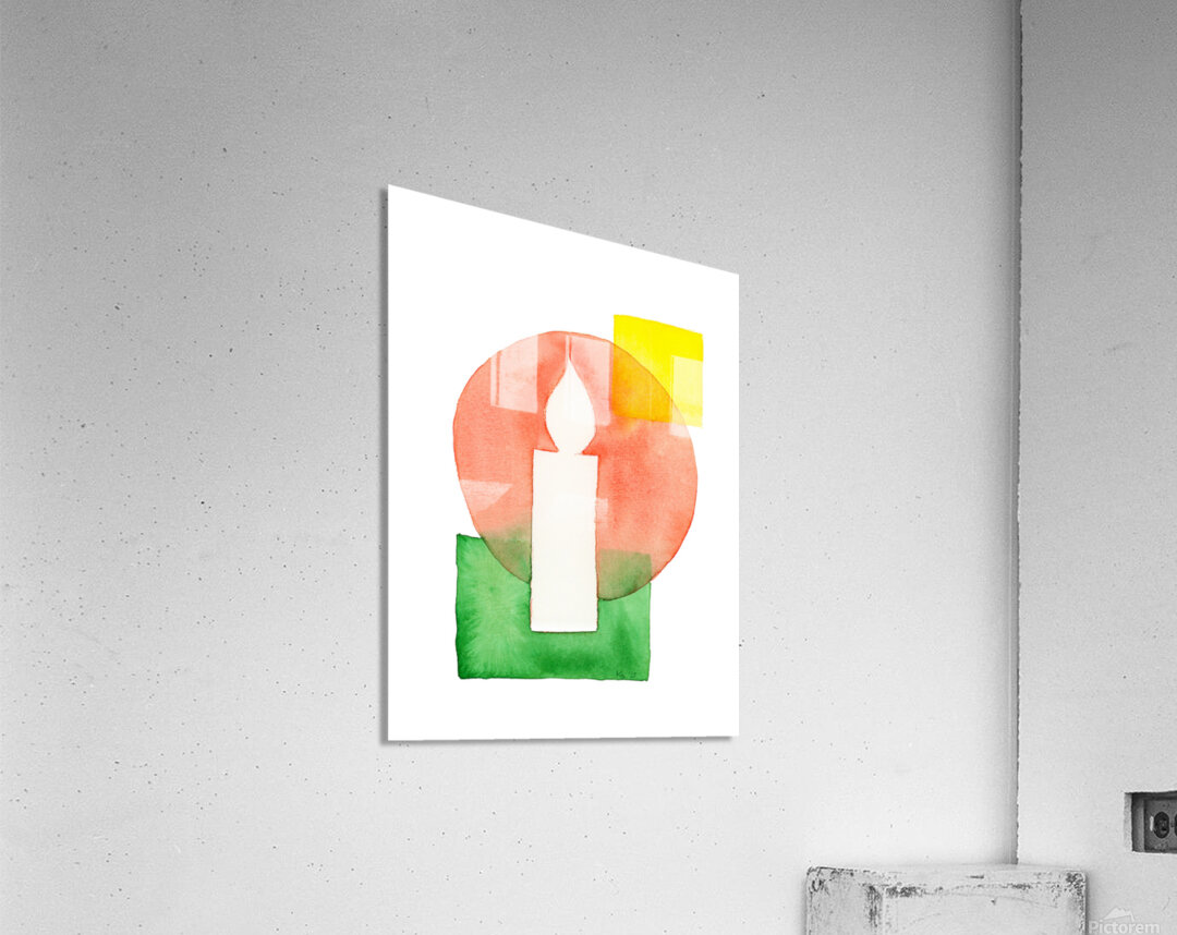 Festive minimalism candle Acrylic Print