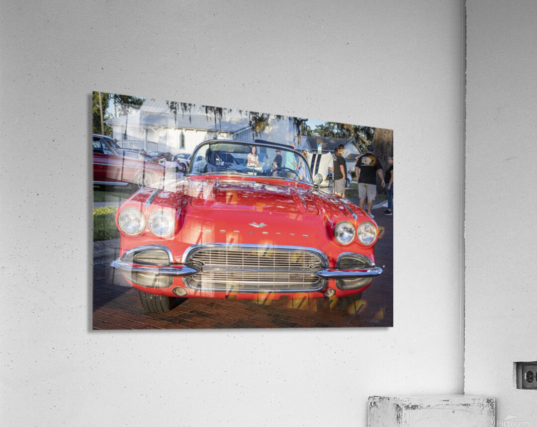 1961 Red Chevrolet Corvette Convertible 1 Acrylic Print