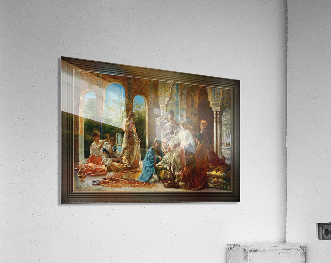 Atendiendo A La Favorita by Edouard Frederic Wilhelm Richter Acrylic Print