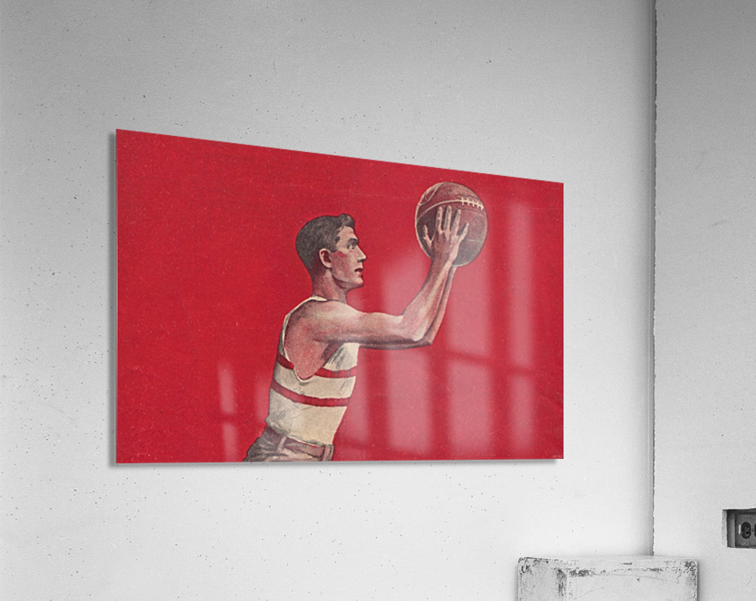 Vintage Basketball Art Poster (1921) Acrylic Print
