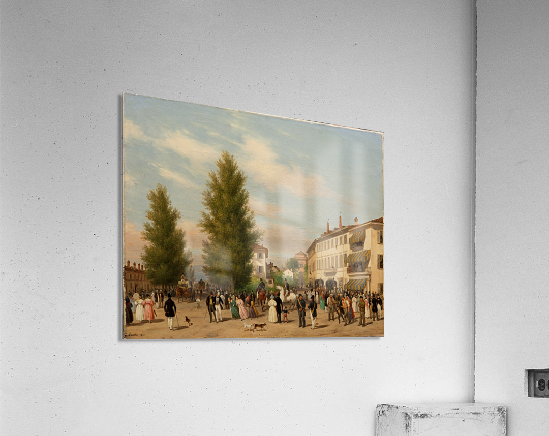 City street scene Acrylic Print