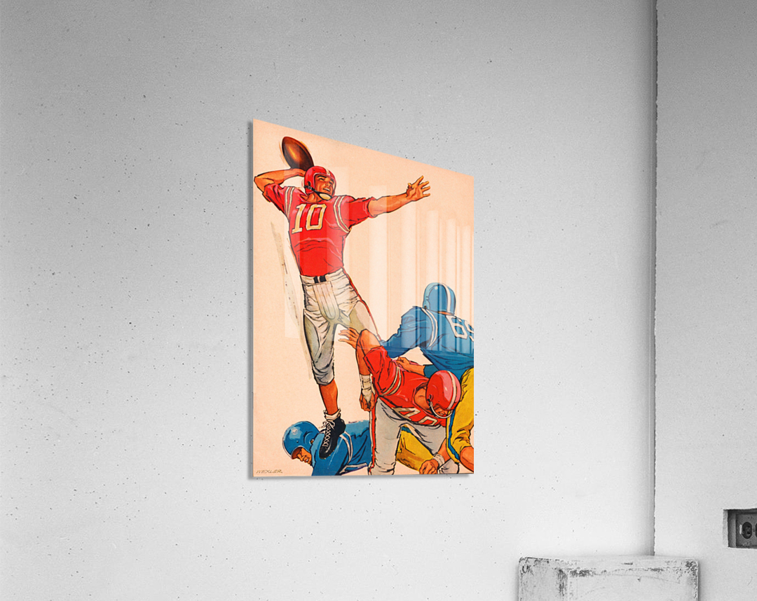 Elmer Wexler Football Art Reproduction Acrylic Print