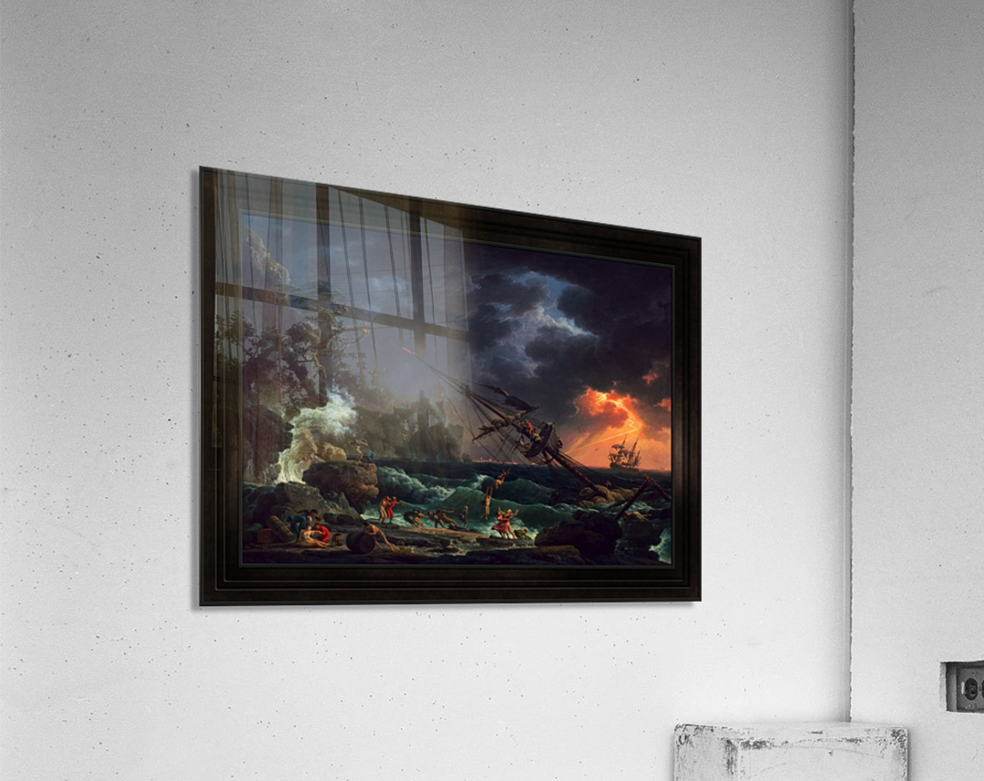 The Shipwreck by Claude Joseph Vernet Old Masters Fine Art Reproduction Acrylic Print