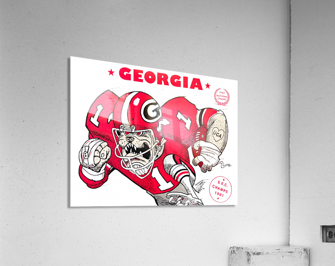1981 Georgia Bulldogs Jack Davis Print Acrylic Print