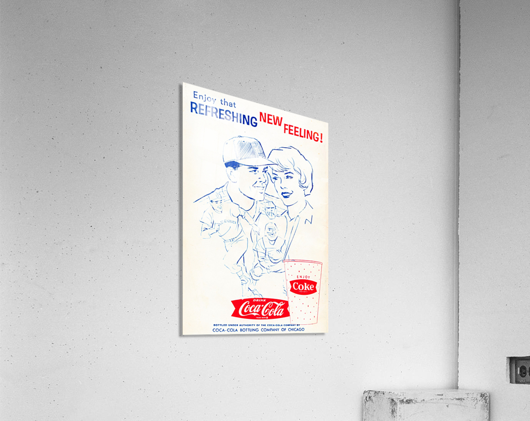 Vintage Coke Ad Enjoy That Refreshing New Feeling Acrylic Print