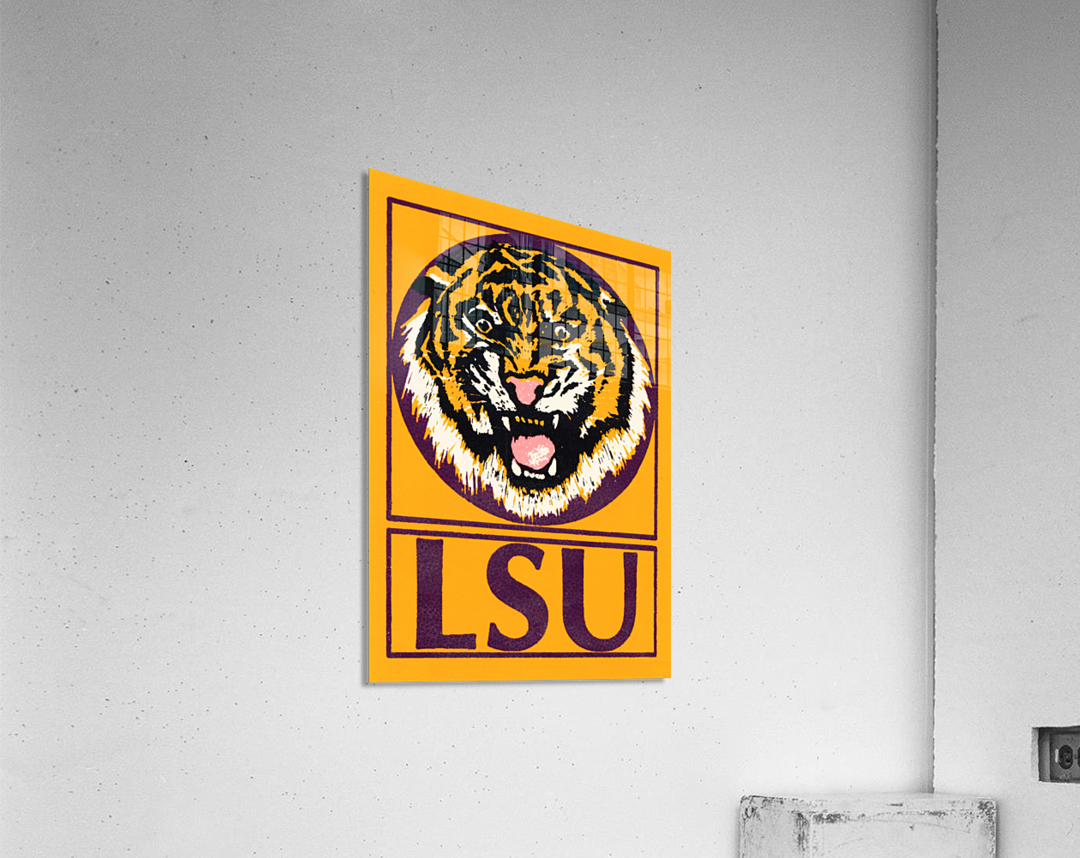 LSU Tigers Retro Eighties Art Print  Acrylic Print