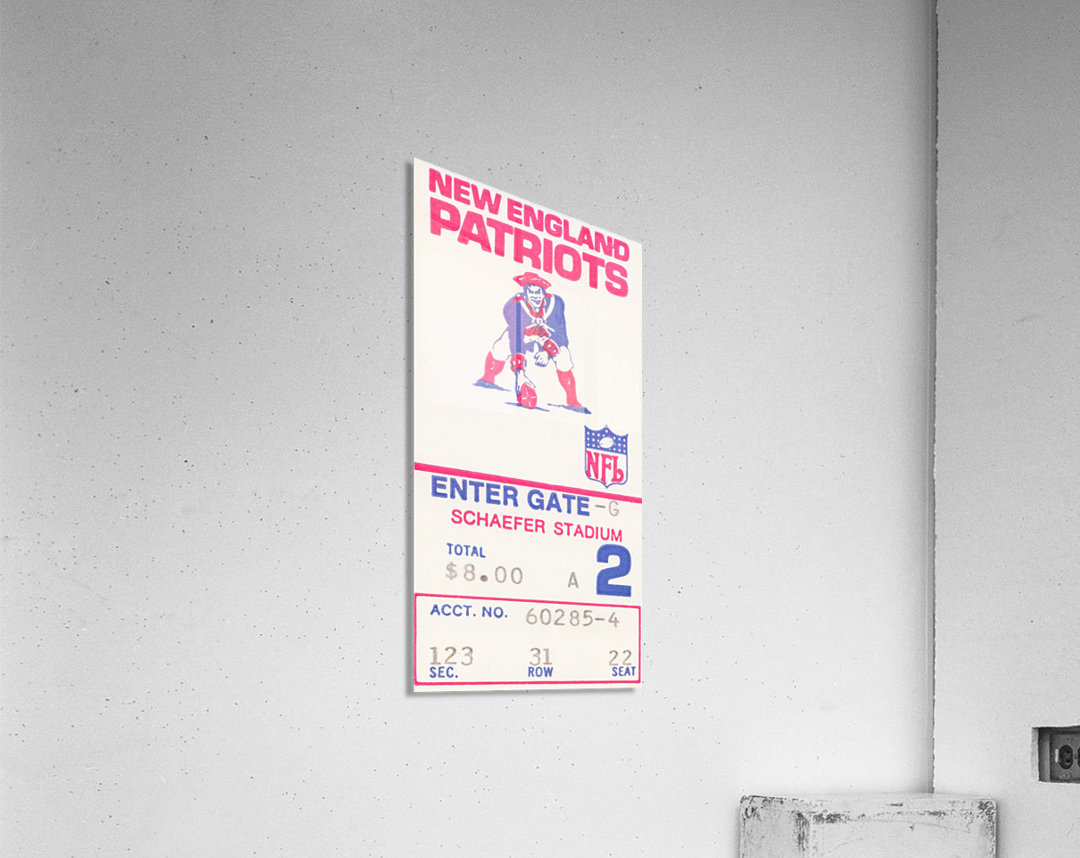 1972 new england patriots schaefer stadium art Acrylic Print