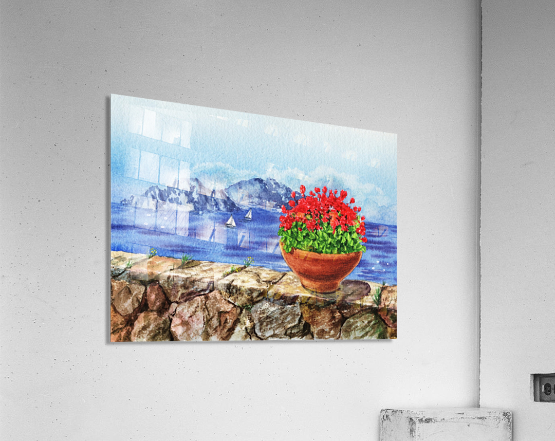 Italy Amalfi Coast Vew Of Anacapri Acrylic Print