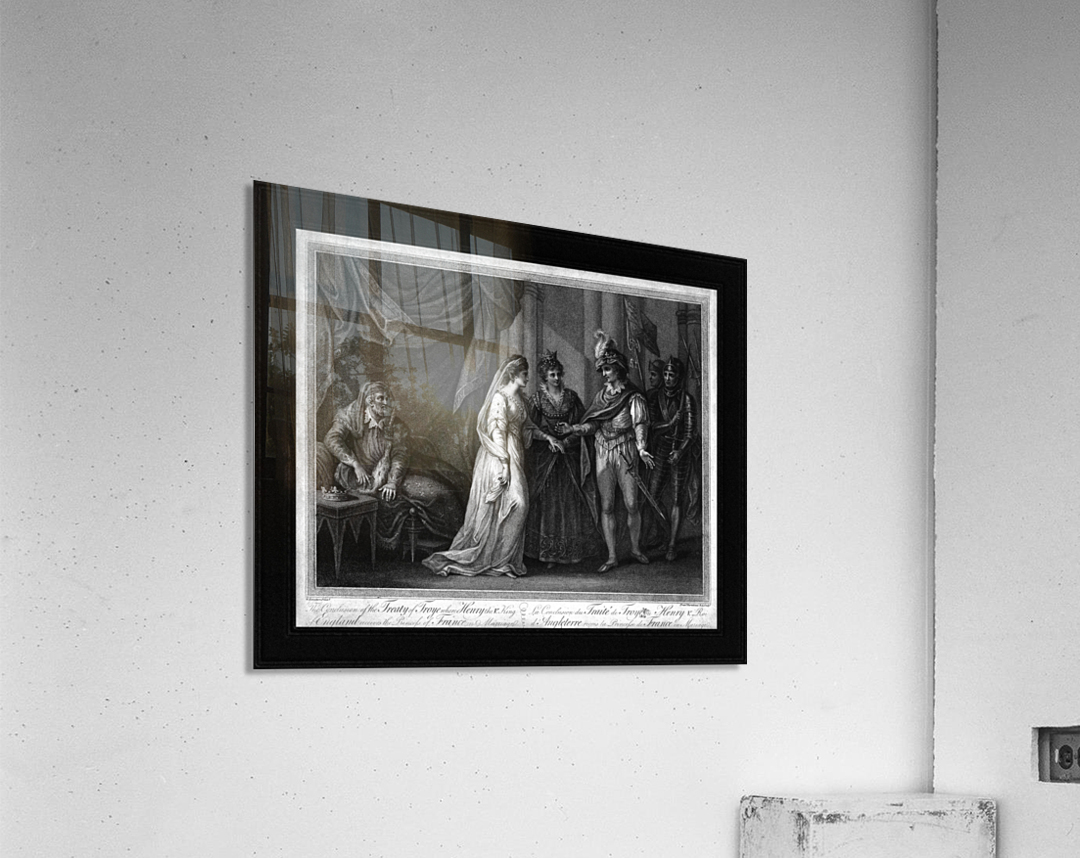 The Conclusion of the Treaty of Troyes by Francesco Bartolozz Classical Art Old Masters Reproduction Acrylic Print