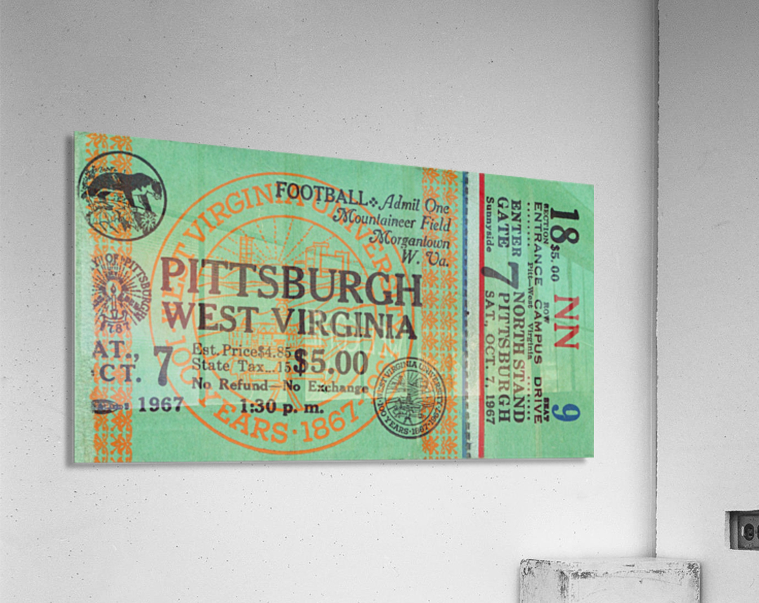 1967 West Virginia vs. Pitt Acrylic Print