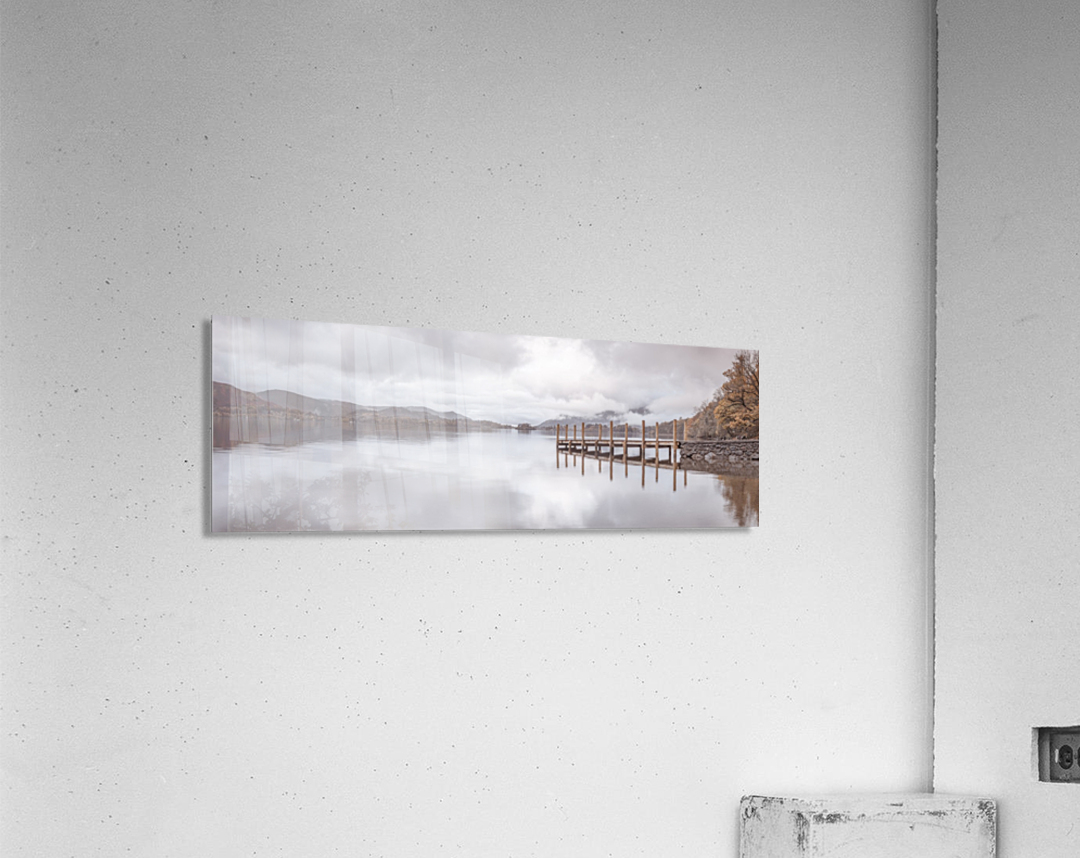 Wooden pier on the lake Acrylic Print